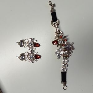 Matching earring and bracelet